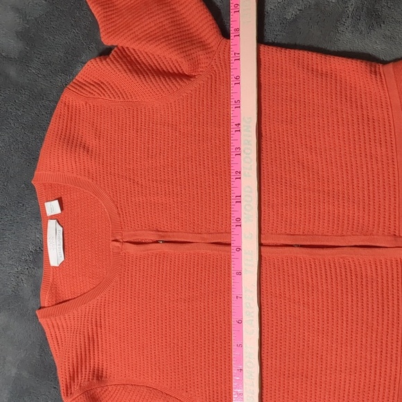 Hugo Boss Merino Super Fine Cardigan Sweater Orange Size Medium - Picture 7 of 8